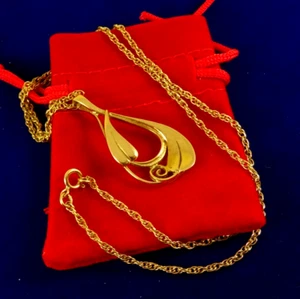 20" 9ct CHARLES RENNIE MACKINTOSH STYLE NECKLACE Art Nouveau 7.6gr Hm Edin. 10L - Picture 1 of 11