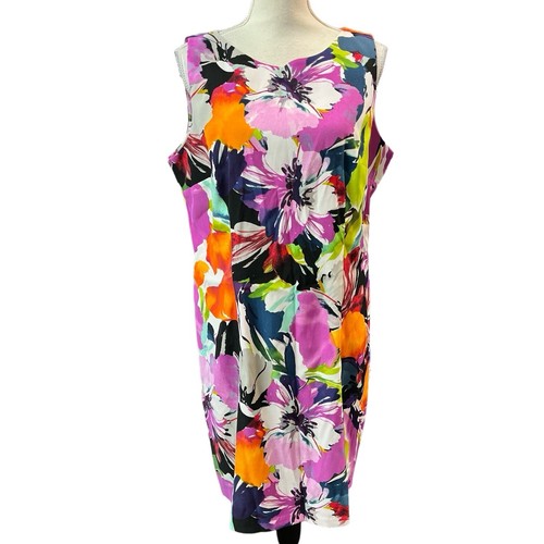 Abito ALYX donna 18 colorato astratto floreale cambio midi abbigliamento resort vacanze