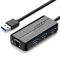UGREEN 3 Ports USB 2.0 Gigabit Ethernet Lan RJ45 Network Adapter Hub 1000Mbps QW