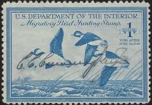 US Scott #RW15 Used VF 1.00 1048 US Federal Duck Stamp CV 12.00 - Picture 1 of 1