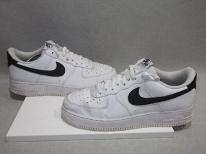 NIKE Air Force 1 '07 Scarpe da Ginnastica Basse Uomo Bianco/Nero TAGLIA UK 10,5 - SUOLA DANNEGGIATA - Foto 1 di 15