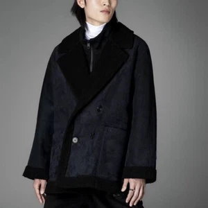 Adidas Originals Sherpa Jacket Blue Version in Black Size L Oversized New BNWT - Picture 1 of 11