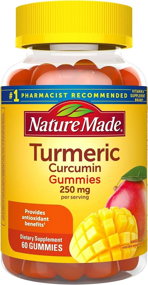 Nature Made Turmeric Curcumin 250 MG Gummies Mango 08/2022