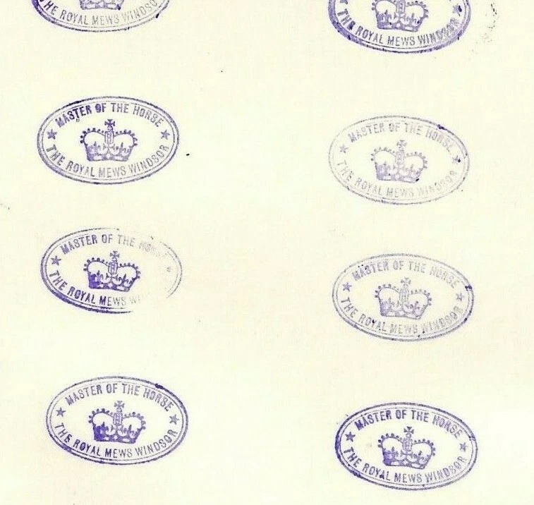 GB ROYALTY OFFICIAL Proof Postmarks *MASTER OF HORSE* Royal Mews Windsor MS3799 - Image 1 of 4