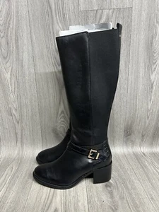 Women’s Dune London Tildy Black Leather Boots UK Size 5 Brand New - Picture 1 of 5