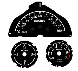 Tachoscheibe 160 km/h  für Smart 451  Passion Brabus Xclusive Ultimate - Afbeelding 1 van 3