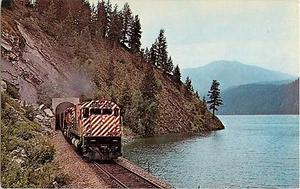 CP Rail Freight with M636 # 4510 Moyie Lake BC June 1974 Train Postcard  - Picture 1 of 2
