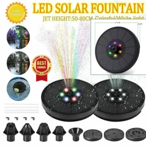 LED Solar Pumpe mit Akku Teich Springbrunnen Fontäne Garten Brunnen Wasserspiel - Bild 1 von 15