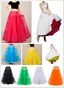 AU STOCK 40" LONG VINTAGE RETRO SWING BRIDAL PETTICOAT DANCE UNDERSKIRT DA032 - Picture 1 of 40