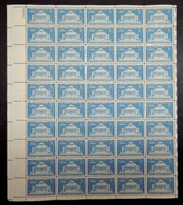 MINT SHEET of 50 - #1029 3c Columbia Univ - XF og NH - Picture 1 of 1