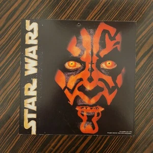 Star Wars Episode 1 Darth Maul Sith Hanging Store Display Double Sided VTG 2000 - Picture 1 of 4