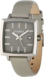 Haurex Italy Women's FK380DG1 Compact W Square Grey Leather Watch - Picture 1 of 4