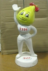 ESSO BENZINA OIL DROP GIRL con arco BANCO GHISA PROMOZIONALE ALTEZZA 9,5" ONDEGGIANTE - Foto 1 di 5