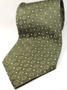 HICKEY FREEMAN Handmade in USA 100% Silk Tie Men's Green Necktie NEW - Picture 1 of 4