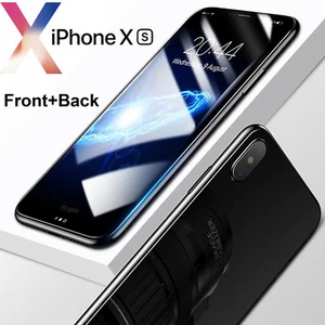 Anti-scratch 4H PET film screen protector for Apple iPhone Xs Front and Back - Picture 1 of 6