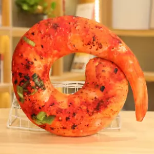 40CM Soft Shrimp Plush Pillow Stuffed Toy Cute Food Cushion Gift for Kids - Picture 1 of 12