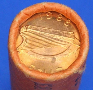 Rolle irischer 1988 50x 1p Münzen, Celtic Bird Book of Kells [33553] - Bild 1 von 3