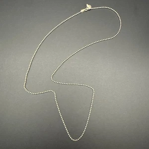 20” Sterling Silver Bathtub Bead Chain Necklace U14 - Picture 1 of 5