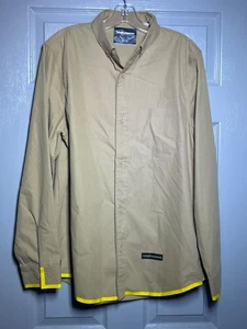 the Hundreds camicia uomo grande abbottonata, beige nastrata, streetwear skater urban - Foto 1 di 12