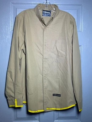 the Hundreds Camisa Hombre Grande Abotonada, Beige Grabado, Streetwear Skater Urbano Foto 1 de 4