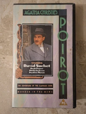 Poirot - Adventures of the Clapham Cook/Murder In The Mews (VHS Tape) -Freepost - Image 1 of 4