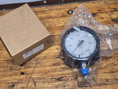 US Gauge 6000 Psi Solfrunt Air Pressure Gauge 1/2 Connection Glycerin Filled NEW - Image 1 of 4
