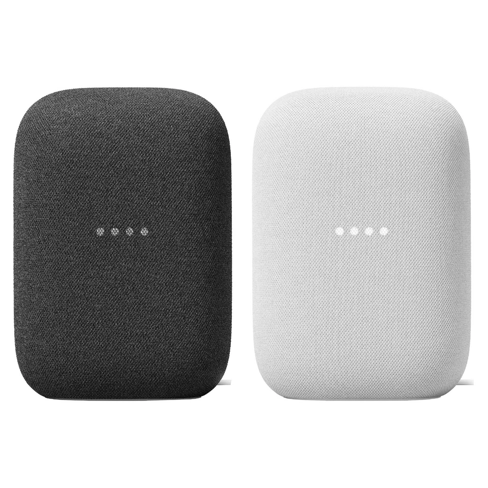2 Pack Google Nest Audio Smart Stereo Speaker Voice Assistant Chalk Charcoal - Image 1 of 4
