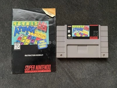 Tetris Attack Super Nintendo SNES Game w/ Manual Original & Authentic TESTED - Image 1 of 2