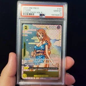 2024 ONE PIECE EVENT PACK VOL. 5 #101 O-NAMI PSA 10 Promo Volume Card OP06-101 - Picture 1 of 4