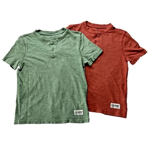 Gap Kids Short Sleeve Henley Shirt Boys Size S 6/7 - Lot Of 2 - Picture 1 of 15