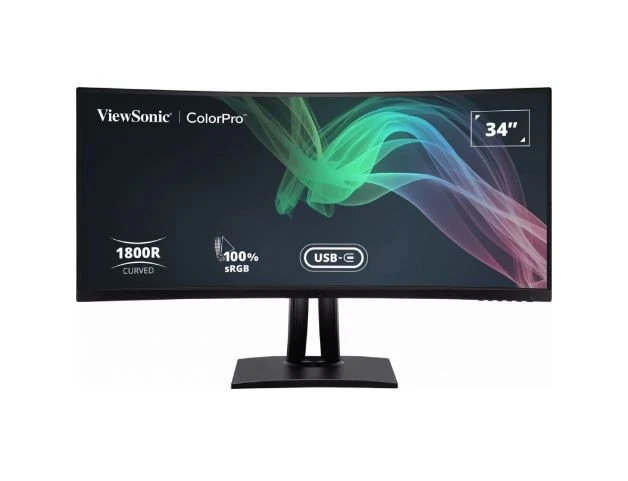 ViewSonic 34' ColorPro 21:9 Curved UWQHD 3440 x 1440, 90W USB-C, 100% sRGB, D... - Image 1 of 1