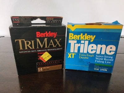 Lot Berkley TriMax & Trilene XT Mono Fishing Line Vintage 12lb 14lb 275yd - Image 1 of 3