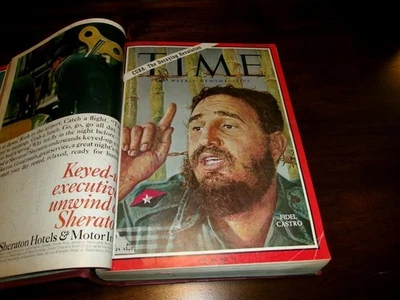 1965 OCT NOV DEC TIME MAGAZINE BOUND VOLUME CASTRO JIM BROWN VIETNAM GEMINI MOON - Image 1 of 4