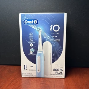 Oral-B iO Series 4 Wiederaufladbare Elektrische Zahnbürste (Icy Blue) Bluetooth (4986) - Bild 1 von 4