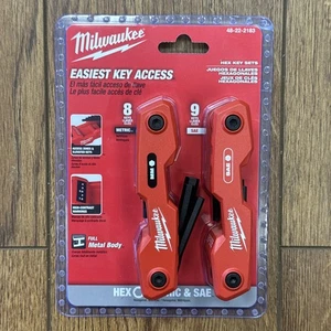 Milwaukee 48-22-2183 17 Key Folding Hex Key SAE/Metric Sets -  2PC - Picture 1 of 14