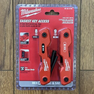 Milwaukee 48-22-2183 17 Key Folding Hex Key SAE/Metric Sets -  2PC - Image 1 of 4