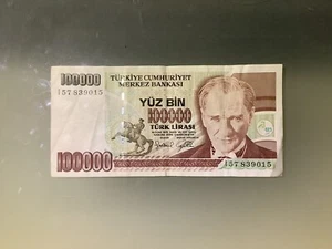Turkey Turkiye 100000 Lira 1997 Circulated - Picture 1 of 2