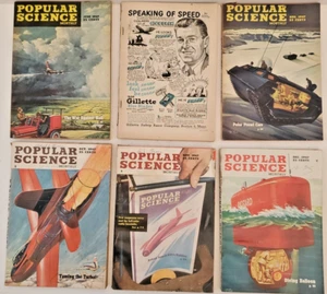 6 Popular Science Magazines June-August & October-December 1947, Lot #4 - Picture 1 of 10