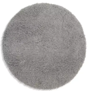 Save 50% - Habitat Recycled Plain Shaggy Circle Rug - Grey - 100cm x 100cm - Picture 1 of 4