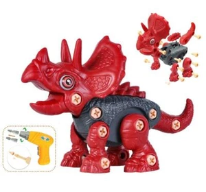 Dinosaur Triceratops Take Apart Kids Learning Toy Drill Jurassic Park World A1 - Picture 1 of 8