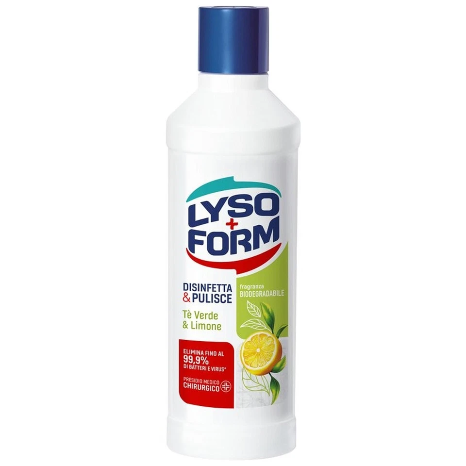 LYSOFORM DETERGENTE PAVIMENTI CASA DISINFETTA E PULISCE TE VERDE E LIMONE 1100ML