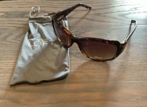 Ann Taylor Loft Tortoise Shell Sunglasses & Bag NEW Tags Gift ready - Picture 1 of 1