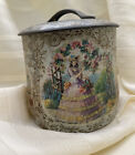 Baret Ware Tea Tin Container Metal Stamped Made In England BW Co. 5?x 5? Vintage