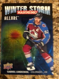 Gabriel Landeskog 2019-20 UD Allure Winter Storm Warning Colorado Avalanche