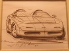 BMW Nazca Disegno Originale GIORGETTO GIUGIARO ITALDESIGN matita su carta 1988