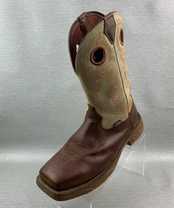 Justin Boots Stampede Rush Western Work Composite Square Toe Block Heel Size 10D - Picture 1 of 14