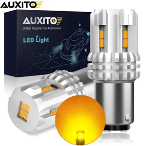 AUXITO 2X 1157 LED Amber Yellow DRL Signal Turn Parking Side Marker Light Bulbs - Imagen 1 de 12