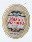 ADESIVO GOMMATO BIRRA NASTRO AZZURRO x spillatore - Ovale 7 cm x 9 cm