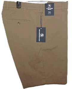 Hart Schaffner Marx Mens Shorts 36 W Stretch Khaki Flat Front NWT - Picture 1 of 2