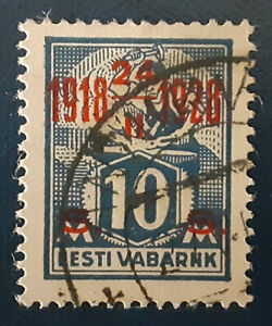 ESTONIA EESTI Europe 1928 10S Overprint Blacksmith Independence Scott 86 4338